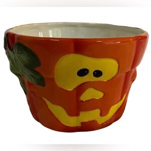 Halloween Pumpkin CeramicBowl/Planter